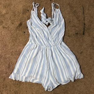 American Eagle striped romper